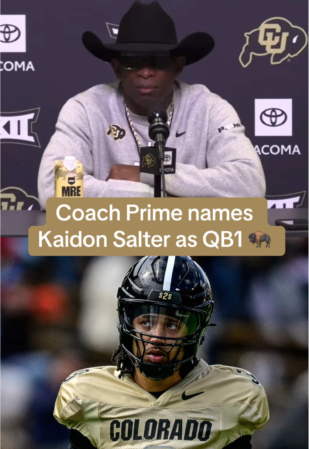Kaidon Salter will start for Buffs 🍿 (via @Colorado Buffaloes Football) #CollegeFootball #cfb #coloradofootball 