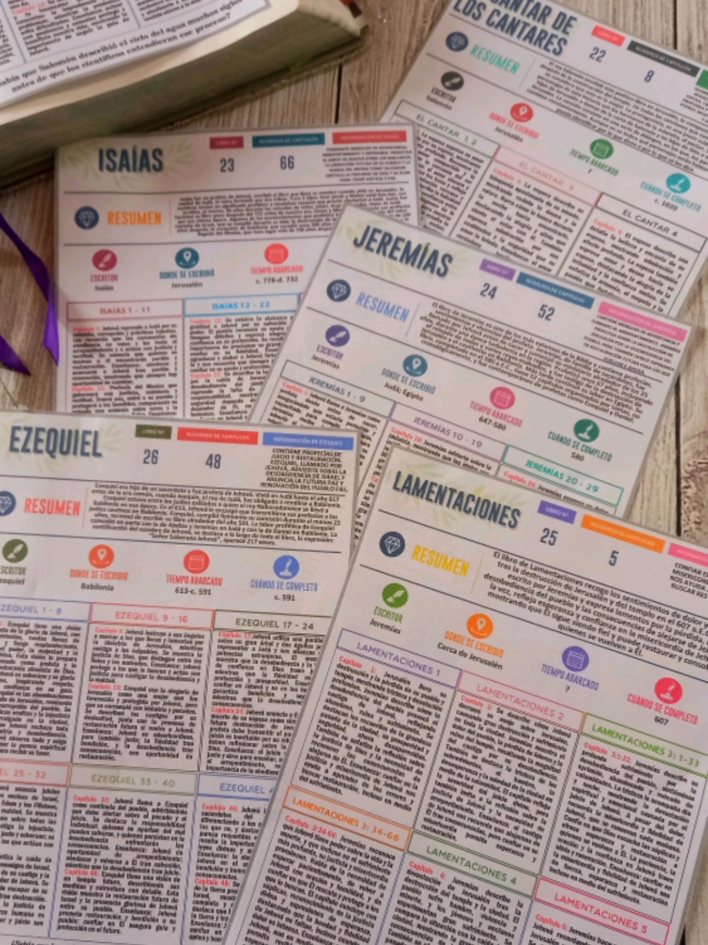 ✨ ¡Nuevo avance en la colección de fichas bíblicas! 🗂️📖 Esta tanda va desde Eclesiastés hasta Ezequiel. La idea es ir completando la Biblia poquito a poquito 💕. 🎨 Cada ficha está diseñada para que repasar y aprender sea práctico, claro y visual. ⚠️ Estas fichas no son gratis, pero tienen un valor económico y accesible para todos. 👉 Si querés saber el precio, escribime en los comentarios “quiero más info” y te cuento todo. #jw #jworg #jaquiestudio #fichas #biblia 