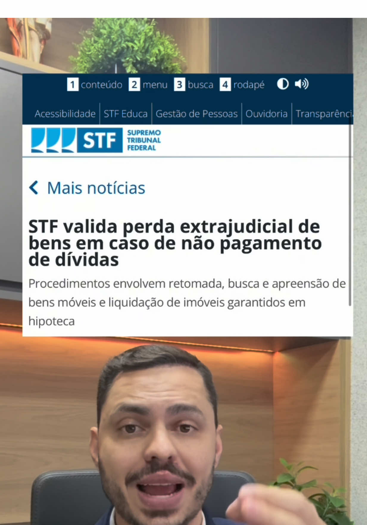 ⚠️ Agora o banco pode tomar seu bem sem precisar de juiz. O STF validou a perda extrajudicial em caso de não pagamento de dívidas. Isso significa que carros financiados, bens móveis e até imóveis em hipoteca podem ser retomados sem processo judicial. Mas o que ninguém fala é que o consumidor fica ainda mais vulnerável. Enquanto o banco ganha mais poder, você corre o risco de perder bens muito mais rápido — e sem tempo de reação. Por isso, cuidado com acordos abusivos e negociações desesperadas. O caminho é buscar seus direitos e não cair na armadilha do banco. ➡️ Me siga aqui no @ruarcke para entender como se proteger e não ser engolido pelo sistema. #advogado #dívida #direitobancario #advogada #banco                   