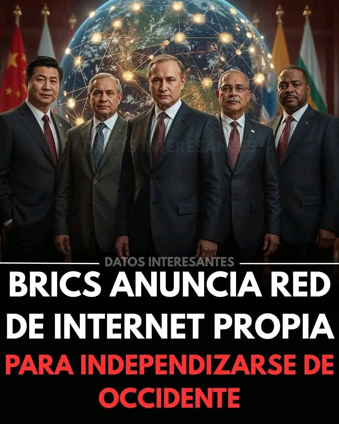 🚨🌐 ¡BRICS ROMPE EL CONTROL DE OCCIDENTE! 🇷🇺🇨🇳 Los líderes de las potencias emergentes acaban de anunciar la creación de su propia red global de Internet 💻📡, diseñada para operar de manera independiente del sistema occidental. 🔥 Este histórico movimiento busca blindar su comunicación, proteger sus datos y reducir la influencia tecnológica de EE.UU. y Europa 🌍. Expertos advierten que este podría ser el primer paso hacia una nueva división digital del mundo, donde cada bloque de poder controle su propia red. #brics #china #rusia #internet #conectividad 