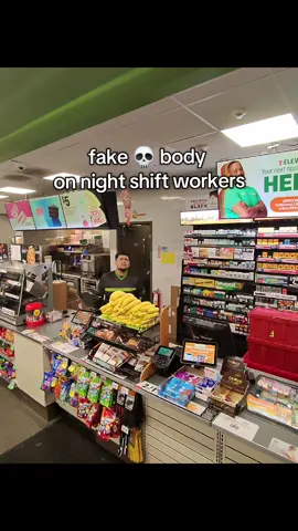 fake body prank on the night shift workers 