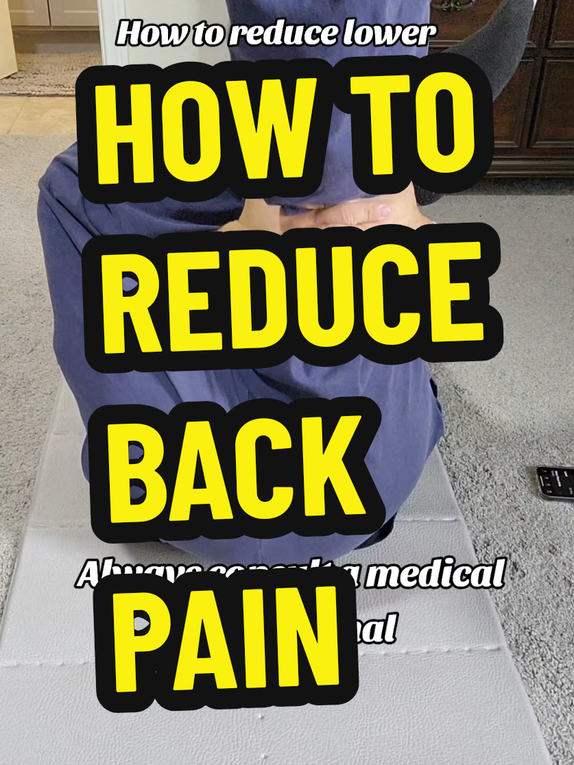 How to reduce #backpain Always consult a medical professional first #backpainrelief #lowerbackpain #backpainexercises #BackPainHacks 