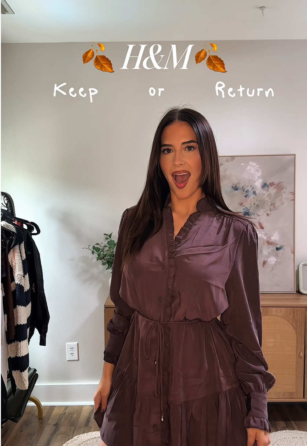 The first dress & the last top 😍🤭omggggg. H&M is going offfff with their fall clothing rn! #hm #hmtryonhaul #falltryonhaul #fallfashion #hmfallfashion 