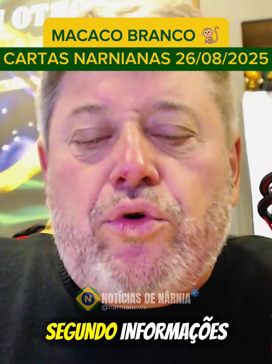 CARTAS NARNIANAS 26/08/25. MACACO BRANCO  Desdobramentos, Pastor Sandro Rocha. #desdobramentos #pastorsandrorocha #narnianews #pastorsandrorochaoficial 
