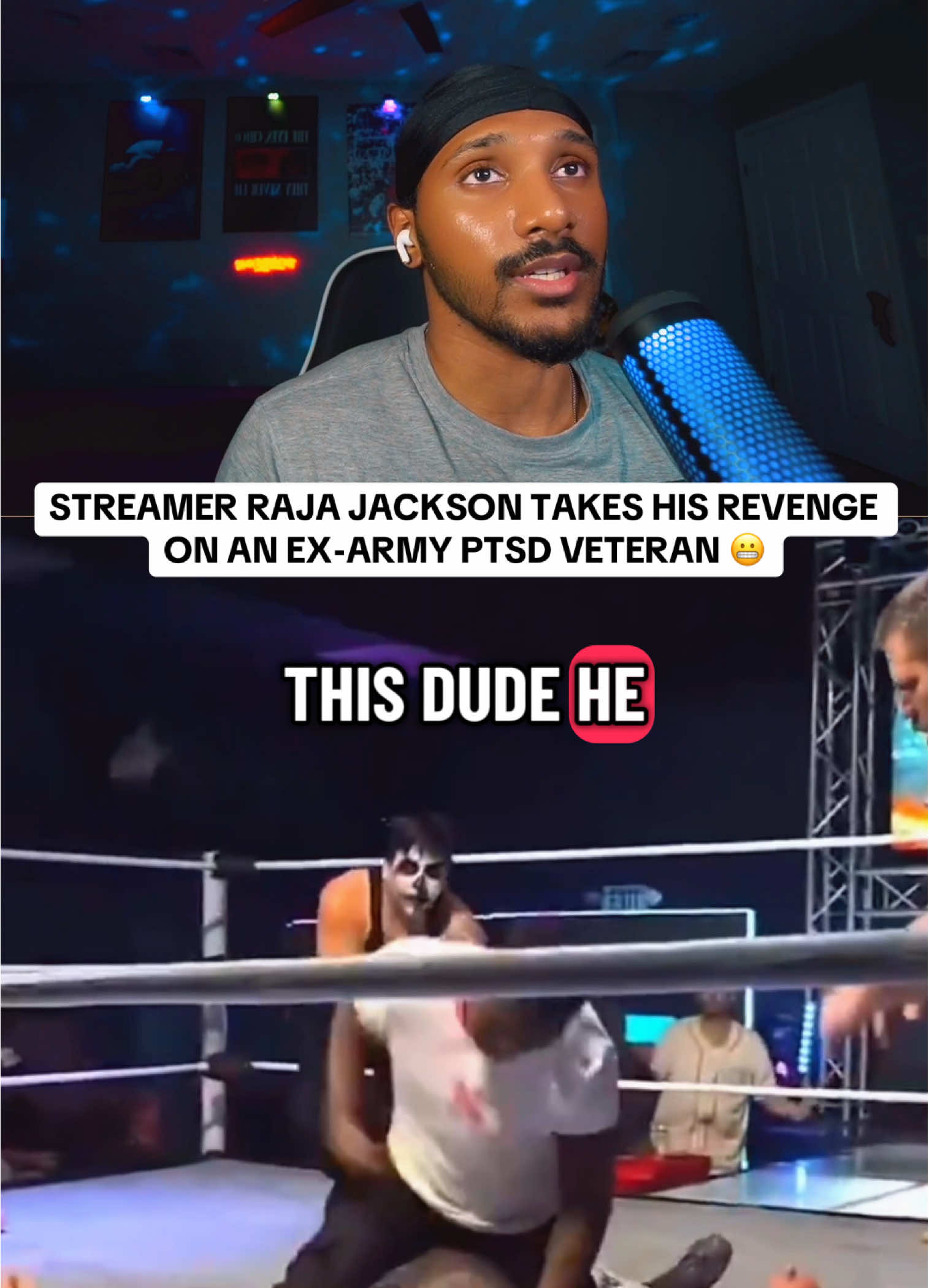 Went too far 😧 #rajajackson #rampagejackson #streamer #army #tigerontape 