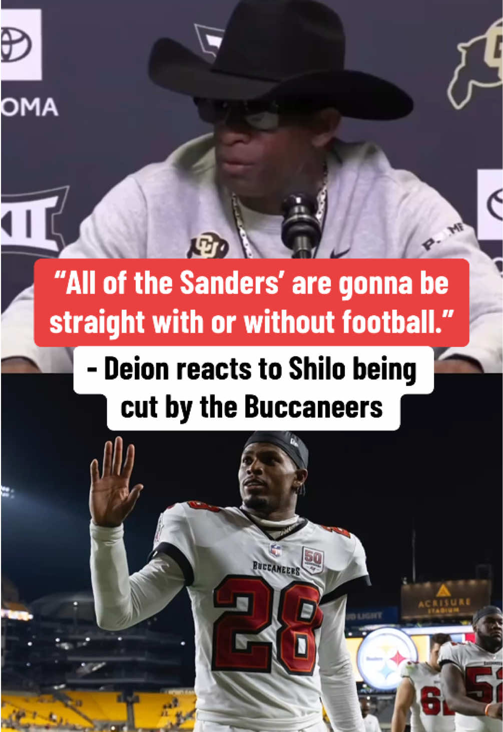 Deion not worried about Shilo (via @Colorado Buffaloes Football) #nfl #deionsanders #nfltiktok #tampabaybuccaneers 