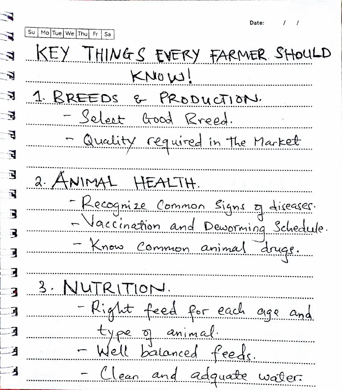 A farmer should be awear in every aspect of farming for high yield, quality and production to produce high profit as a pro.  You should know about:- 📌BREEDS AND PRODUCTION: High yield breed according to market need  📌ANIMAL HEALTH: Being capable to Identify sick animals and provide treatment or cure before outbreak  📌 NUTRITION: Know specific and well-balanced in protein, carbohydrates, fats, vitamin and minerals to specific animals according to their age (Starters, Growers and Finishers) 📌 HOUSING & ENVIRONMENT: Always keep neat environment for your animals to avoid diseases outbreaks 📌 MARKET & BUSINESS: Farm for profit not for local use. Have a business mentality  📌MANAGEMENT COST: Farm at low cost, make high profit 📌 CONTINUE LEARNING: Never settle less, seek more information learn and put into practice. Be a Pro. Grow 📈 #fyp #foryou #livestock #poultry #diaryfarm #milkproduction #meatproduction #business #profit #foryoupage #farmers #davestrong 