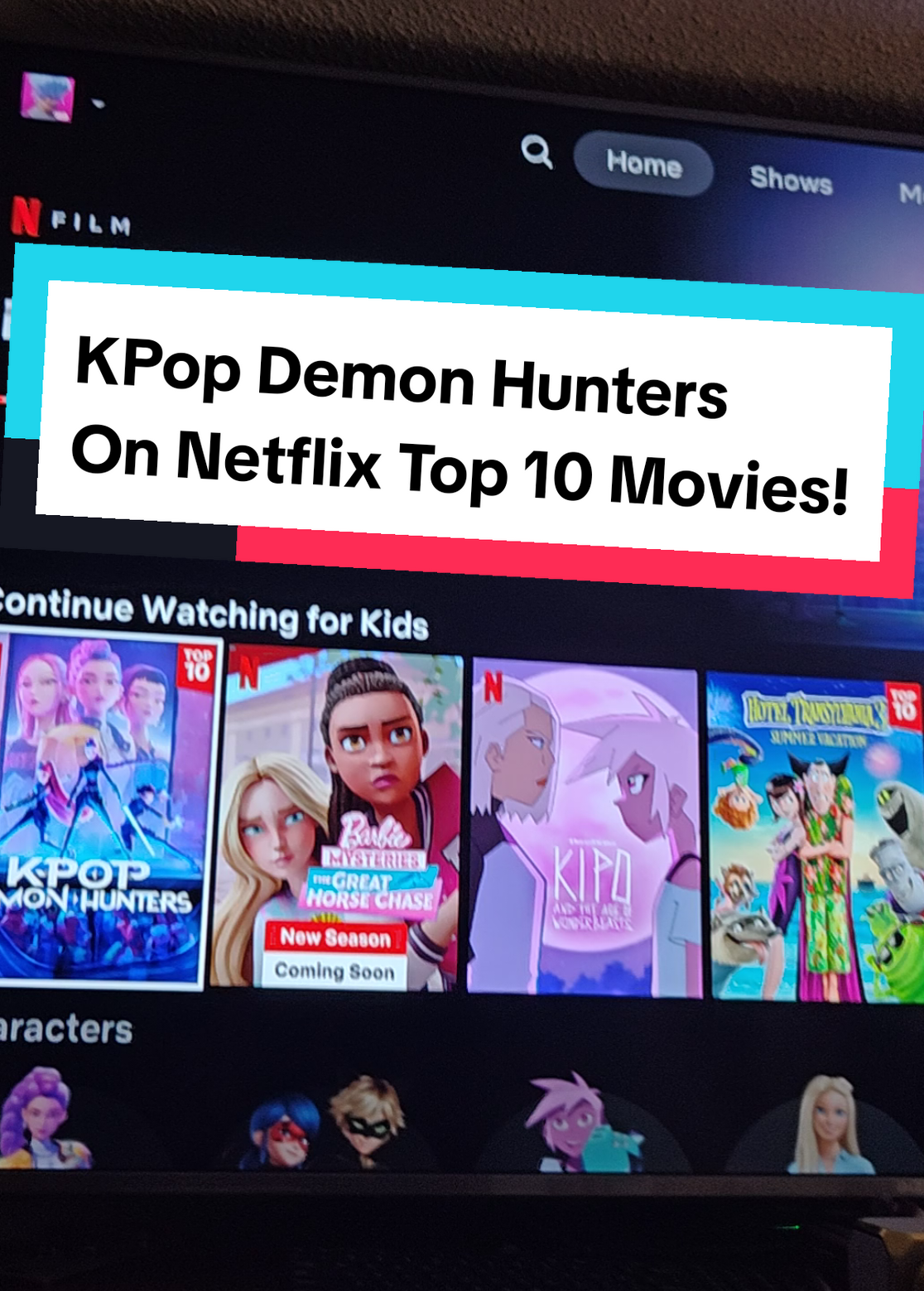 Replying to @theultimateplayer1I agree! No movie is going to dethrone @Kpop Demon Hunters Netflix from its, ?what? 8th consecutive week of being number 1 on @Netflix top views! But its sing along is about to! 😱  #KPopDemonHunters #KPDH #Netflix #TopMovies #Top10 