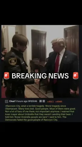 BREAKING NEWS: President Trump Responds To The Raccoon City Zombie Outbreak #trump #residentevil #greentext #funny 