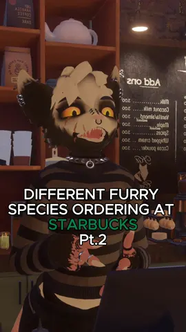 Different Furry Species Ordering at Starbucks Pt.2 #furry #furrytiktok #furrycommunity #furryspecies #furryfandom 
