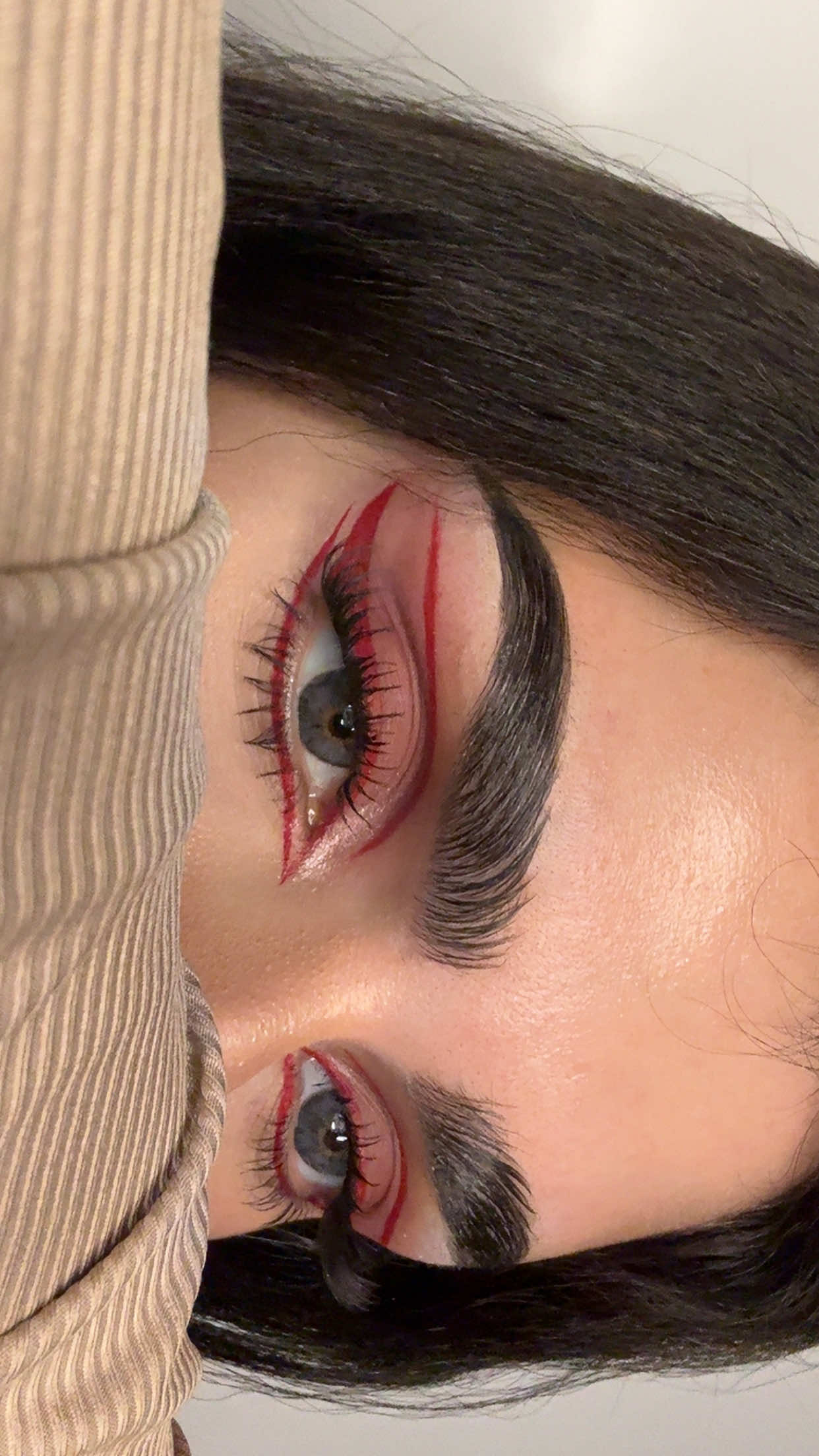 ميكب احمر 🥂♥️ #ميكب #makeup #مكياج 