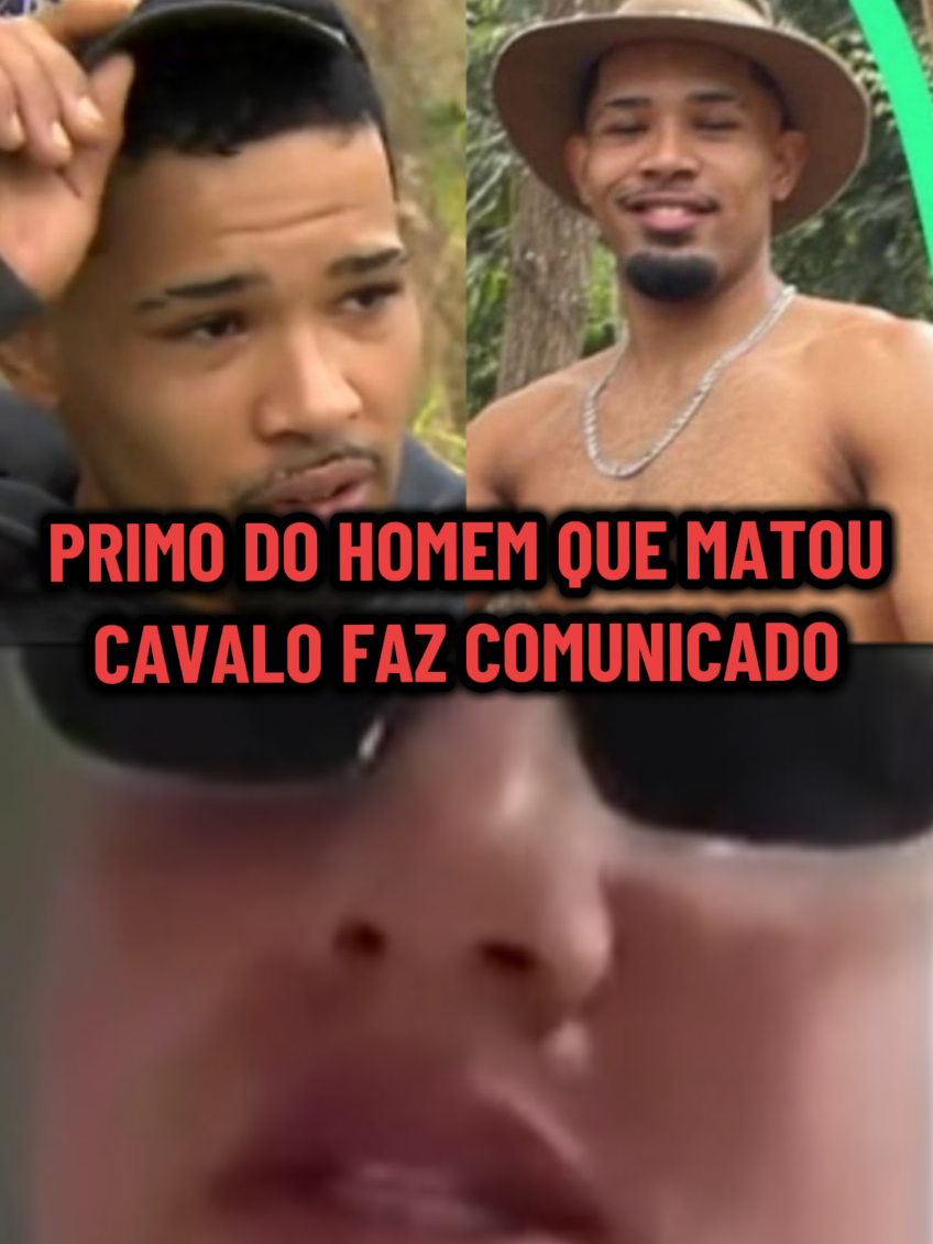 Primo de homem que cortou pata de cavalo, faz comunicado e ameaç quem tentar fazer alguma coisa com ele