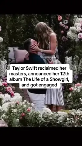 Taylor Swift reclaimed her masters, announced her 12th album The Life of a Showgirl, and got engaged. So happy for her 💍 #taylorswift #taylorengaged #taylornation #taylortravis #engagement 