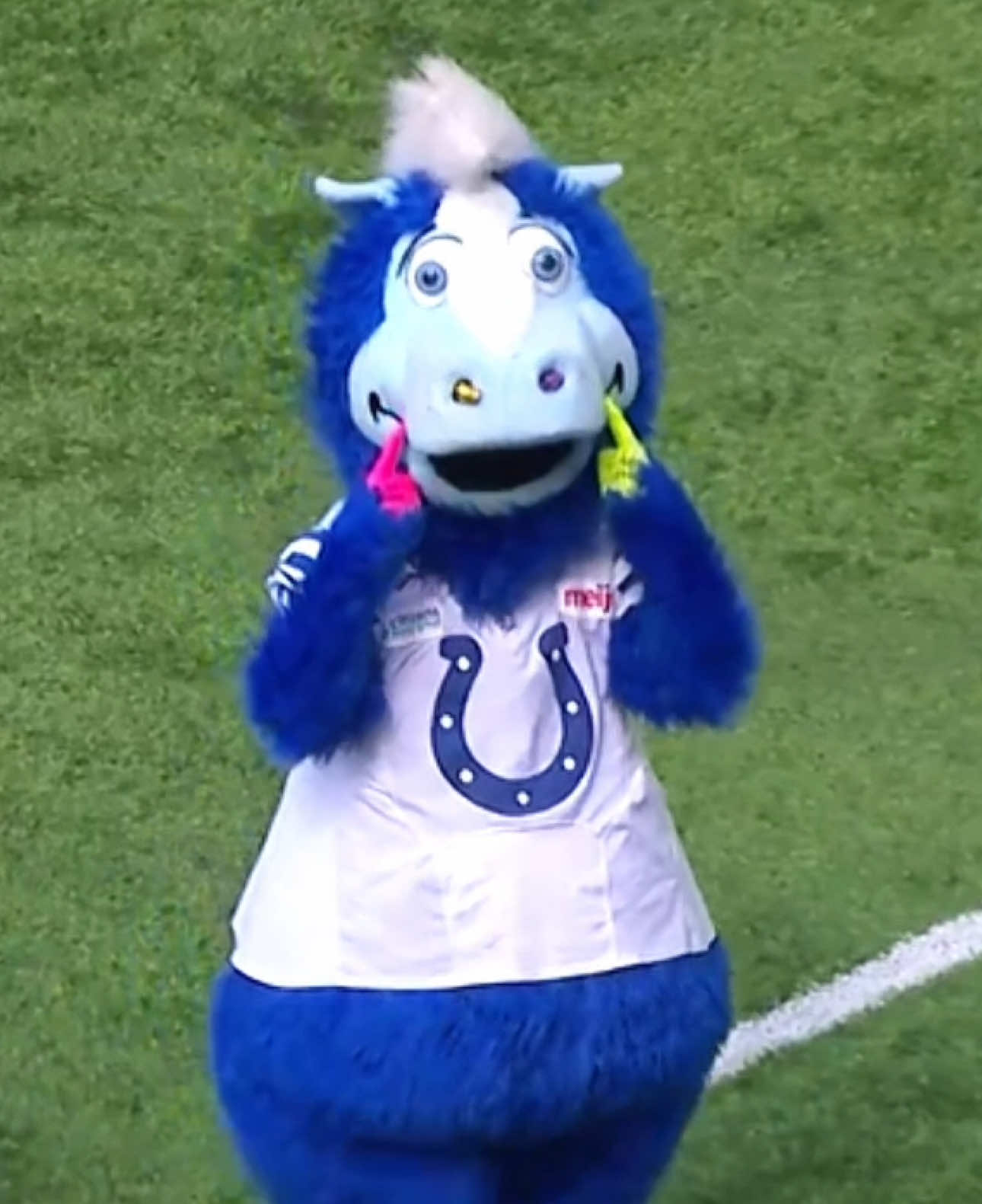 When things got heated and Blue quickly humbled the kids #mascotsvskids #colts #NFL #football #footballedits #mixtape #foryou 