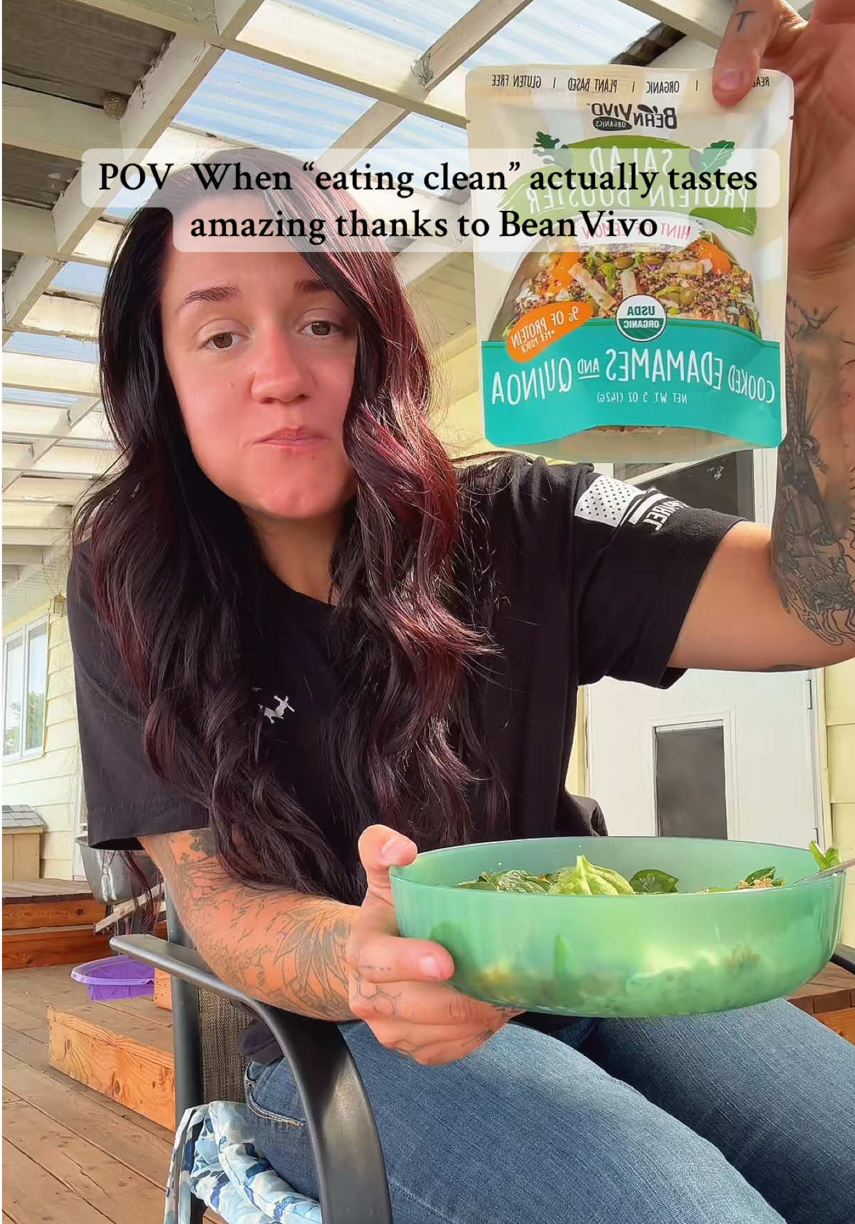 Healthy doesn’t have to be boring 🥗✨ finally craving salads again thanks to BeanVivo! #HealthyEats #SaladGoals #BeanVivo #EatBetterFeelBetter #HealthyMadeEasy @beanvivo 