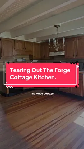 Turns out this cottage kitchen was being held together by… a single wooden dowel. 😂 Cabinet support? More like historic “Bluetooth.” 🪵📡 Demo is DONE ✅ and we’ve got a clean slate for the French cottage kitchen of our dreams: copper hood, copper accents, uppers that meet the countertop, and a fresh new backsplash. What’s one design element you think every dream kitchen needs? ✨ #kitchen #cottage #demoday #beforeandafter #copper 