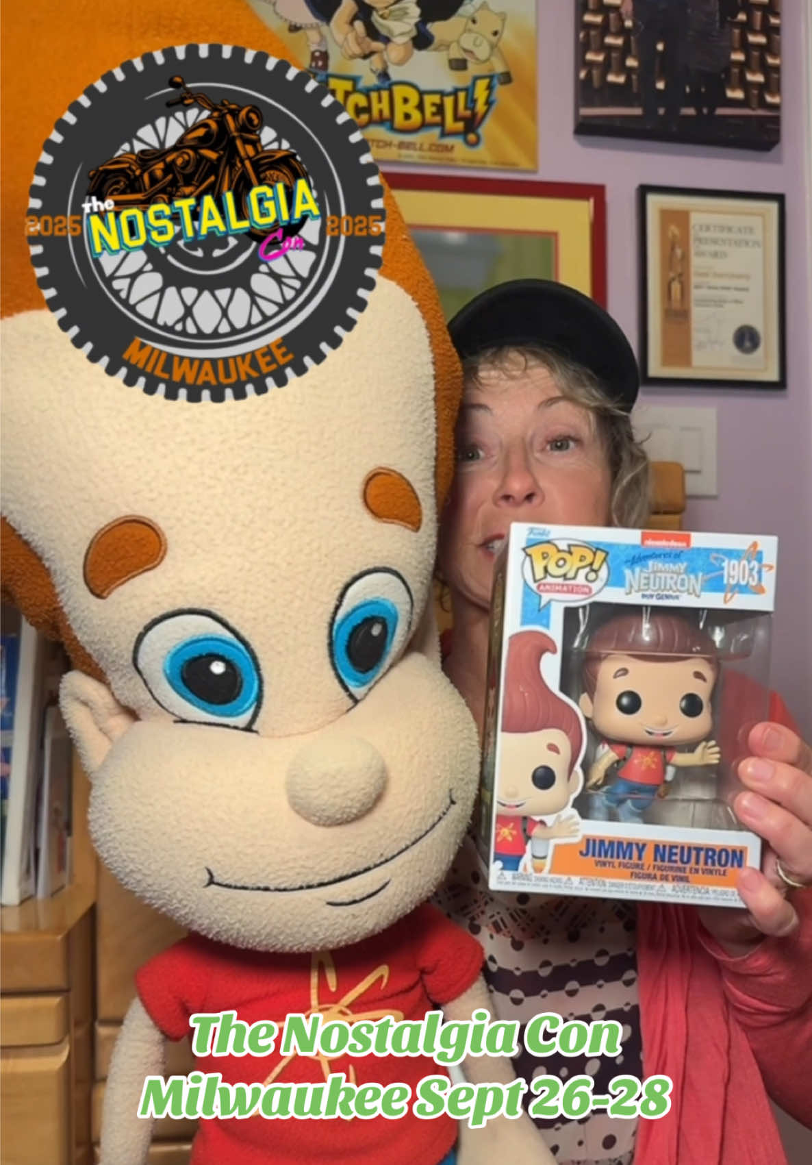 I’ll be at The Nostalgia Con Milwaukee Sept 26-28 with my best buds Carl (@Yakkopinky) and Sheen (Jeff Garcia)! 🚀 #creatorsearchinsights #jimmyneutron #jimmyneutronboygenius #jimmyneutrontiktok #carlwheezer #sheen #thenostalgiacon #nostalgiacon #voiceover #voiceactor 