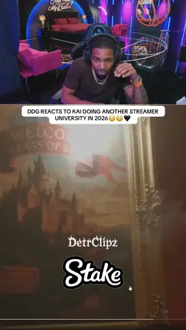 DDG REACTS TO KAI DOING ANOTHER STREAMER UNIVERSITY IN 2026😳😳🖤#ddg #kaicenat #fyp 
