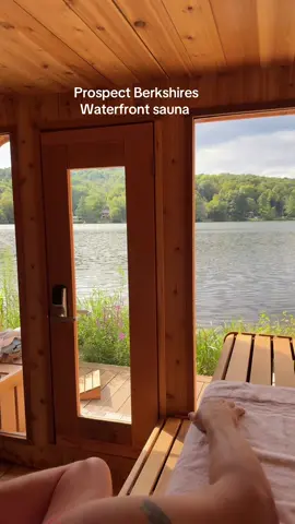 The most relaxing moment enjoying a waterfront sauna at Prospect Berkshires. #berkshires #lakelife 