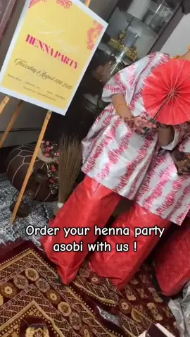 Order your henna party asobi with us today !  . #henneparty #hennapartyclothes #hennapartyclothing #partytablecloth #bazinbytima #westafricanhennaparty #westafricanhenna 