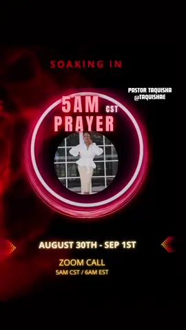 We’re going into a new month with PRAYER 🔥🔥 God , many prophetic voices and myself has released some things that GOD has revealed about September; not to create fear but to press on FAITH , RELATIONSHIP W/GOD and PREPARATION (TRUE REPENTANCE). Are you PREPARED? Don’t miss his voice , don’t miss his presence and don’t miss this month prayer 🙏🏽🔥. DM me for the zoom link 3 day prayer - August 30- September 1st 🫶🏽 5am/CST -6am/EST. Tap In and don’t miss a gathering of prayer !  #PrayerCall #PrayerLine #MorningPrayer #PrayerTime #PrayingTogether #PowerOfPrayer #PrayerWarriors #PrayerChangesThings #PrayerWorks #PrayerCommunity