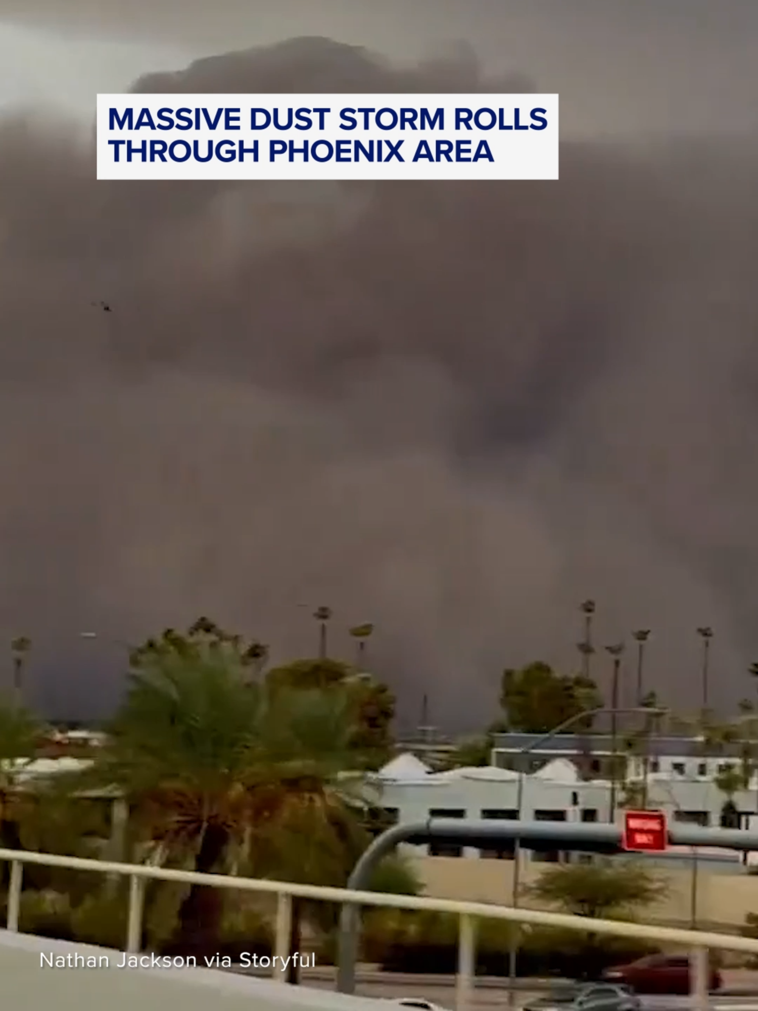 A powerful dust storm — known as a haboob — swept through the Phoenix area on Monday, causing thousands of people to lose electricity. The severe conditions led to flight delays at Phoenix Sky Harbor International Airport and caused damage to the roof of one terminal. #storm #weather #phoenix #news #abcnews