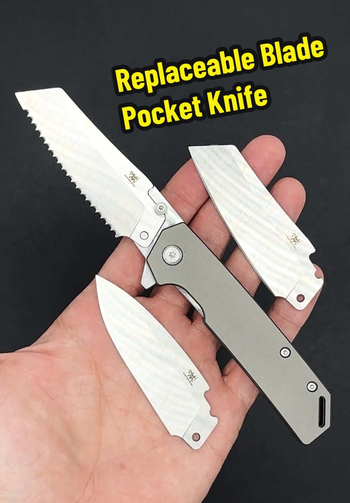 A pocket knife with replaceable blades. 3 total blades, lightweight, smooth bearing action, and a carrying case. This makes it super easy to swap out to a different blade style depending on the task at hand, or to swap to a sharper blade when you don’t have the time or ability to sharpen. #pocketknife #edcknife #everydaycarry #utilityknife #tiktokmademebuyit 