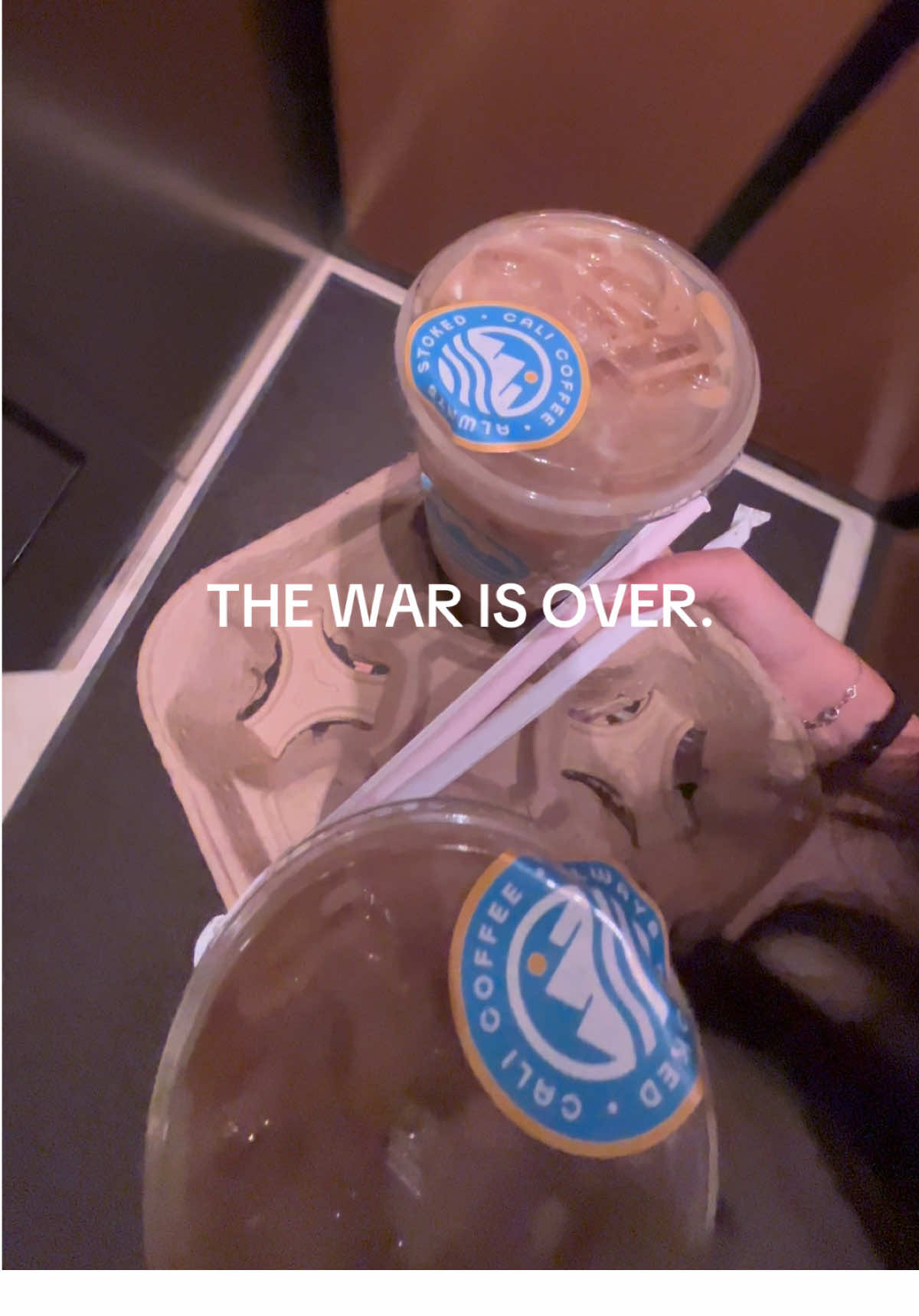 the war is OVER. reunited with @Cali Coffee 🤍😇🌴☕️ #calicoffee #warisover #coffeetiktok #icedcoffee #fyp 