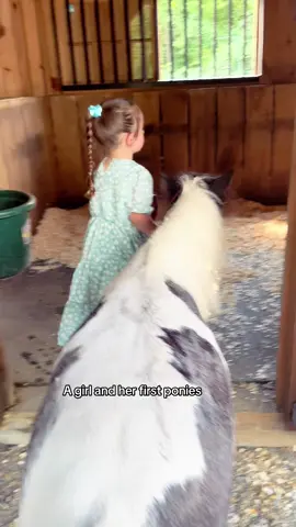 A girl and her first ponies💜 #horsegirl #fypage #foryou #ponies #minihorse