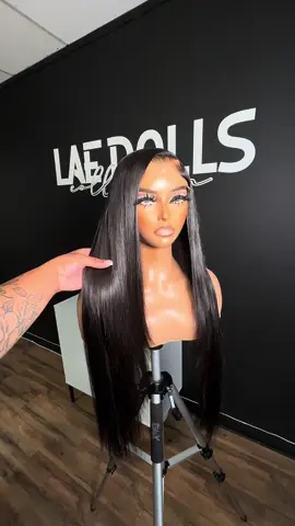 service: pyoh closure construction 🖤  this was wavy hair, straightened 🤏🏾  wig services are available, LINL IN BIO TO BOOK  #houstonwigs #houstonwigmaker #northhoustonstylist #closurewigs 