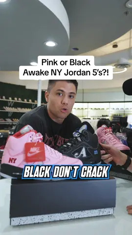 Pink or Black?!👀 #sneakers #jordan5 #awakeny #interview #fyp 
