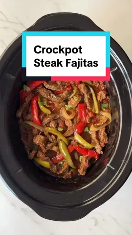 Slow Cooker Steak Fajitas (low-carb, paleo, Whole30) ♦️Only 5 ingredients: 1. Beef (I used sirloin) 2. Bell Peppers 3. Onion 4. Fajita seasoning 5. Diced tomatoes For the full recipe, Google ‘fitslowcookerqueen steak fajitas’ or click the link in my profile & search there.  ♦️Use a store-bought fajita seasoning or my homemade blend: 2 tablespoons chili powder 1 tablespoon cumin 1 1/2 teaspoons salt 1 teaspoon pepper 1 teaspoon oregano 1 teaspoon paprika 1/2 teaspoon garlic powder 1/2 teaspoon onion powder ⏺️ The beef fajitas recipe is low-carb, paleo, and Whole30 compatible. How you serve it is up to you. For paleo & Whole30, use a homemade seasoning and serve in lettuce wraps. ⏺️ The blog post includes #instantpot instructions. ✨ More info: https://fitslowcookerqueen.com/slow-cooker-steak-fajitas/. . . . . . . . . #fitslowcookerqueen #slowcooker #SlowCookerRecipes #crockpot  