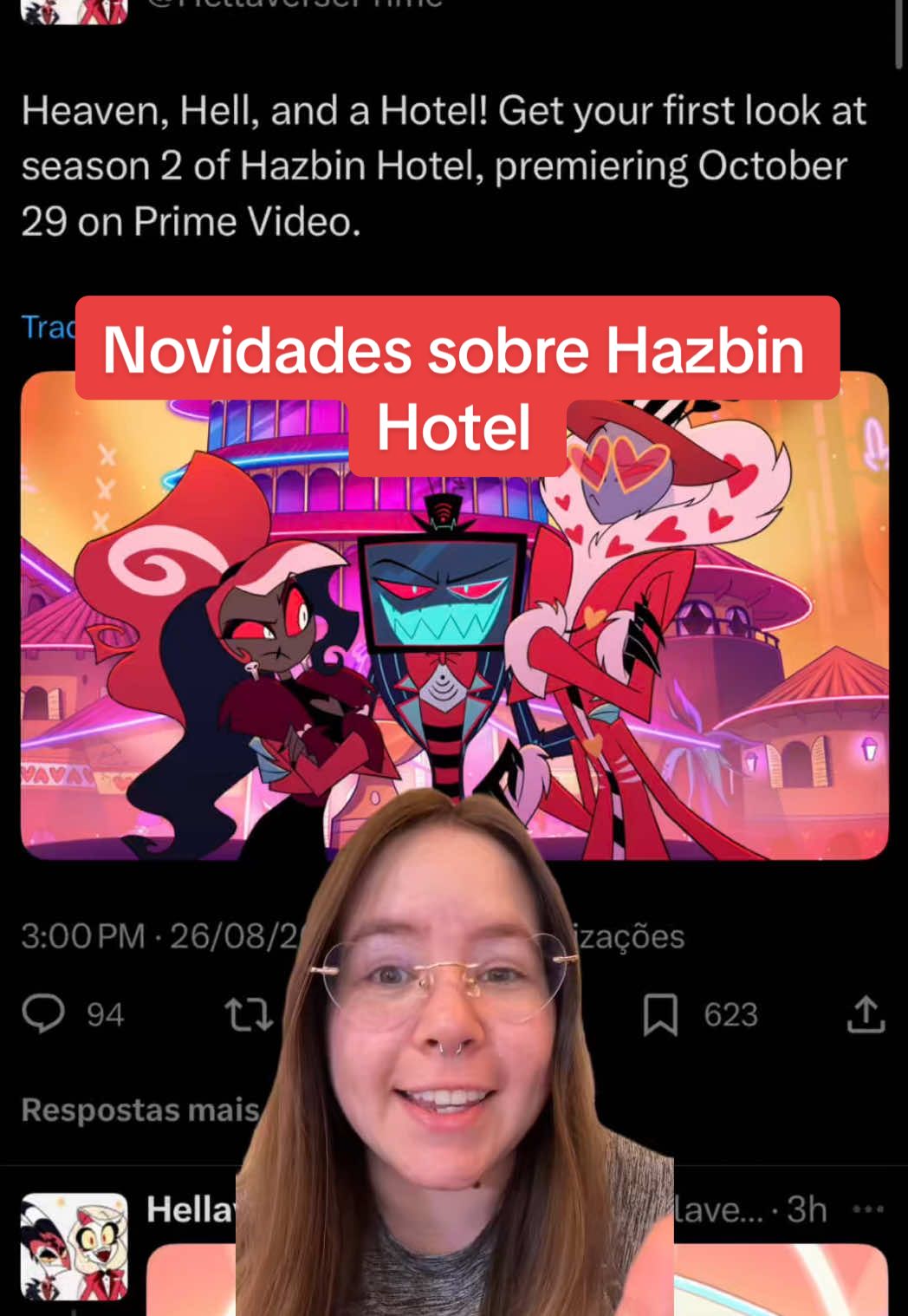 Novas imagens promocionais da segunda temporada de Hazbin Hotel! #hazbinhotel #hellaverse #primevideo #charliemorningstar #radioapple 
