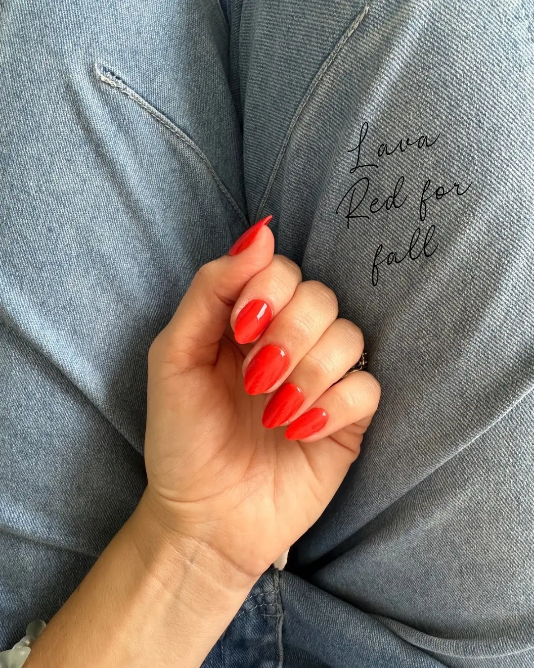 The color we all need in our lives !! Gorgeous Lava Red #nailinspo #nailtok #fallnails 