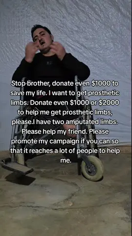 Hello my friend, please donate. Please donate. I learned about self-donation. It saved my life. Look at my limbs. Both of them were amputated. I need a large sum of money to install prosthetic limbs. Link to my CV. Share the link with your friends and I hope you help.#الشعب_الصيني_ماله_حل😂😂 #الصين #امركيا🇺🇲 #كندا #استراليا #بريطانيا 