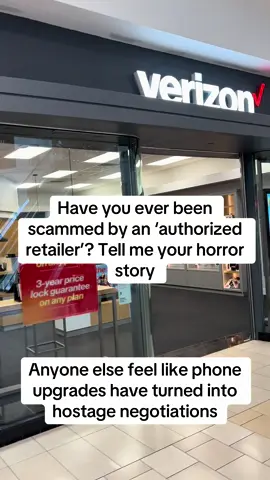 🚨 THE BIGGEST SCAM I FELL FOR THIS YEAR 🚨 THEY ARENT EVEN @Verizon  Buying my phone from an “authorized Verizon retailer” was like paying $500 for a hotel room and realizing the “ocean view” is a puddle in the parking lot. First, they charged me an activation fee that felt like a cover charge at a club I didn’t even want to be at. Then they upsold me a screen protector so expensive I thought it came with a vacation package. Spoiler: it didn’t. And the trade-in? My fiancé and I owned our phones outright. Could’ve walked into Apple and gotten instant full credit. Instead, this guy says, “It’s the same thing!” No, it wasn’t. It’s the same thing if you think waiting 36 months for credits is “the same thing” as getting paid today. Bottom line: DON’T BUY FROM THESE FAKE VERIZON STORES. If it’s not corporate, it’s a trap. Go to Apple, Best Buy, or a legit Verizon store. Save yourself the headache and the therapy sessions. Every day I look at my $150 bill for 2 lines and wonder if it’s too late to become Amish. #reseller #Phone #warning #Wireless #verizon