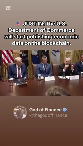🇺🇸 JUST IN: The U.S. Department of Commerce will start publishing economic data on the blockchain. #blockchaintechnology #cryptocurrency #blockchain #crypto #bitcoin 