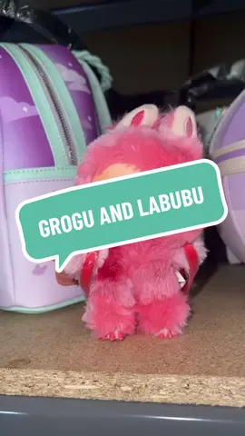 Grogu wasn't being very nice to Furmingo our new labubu employee #labubu #grogu #threelittlemingos 
