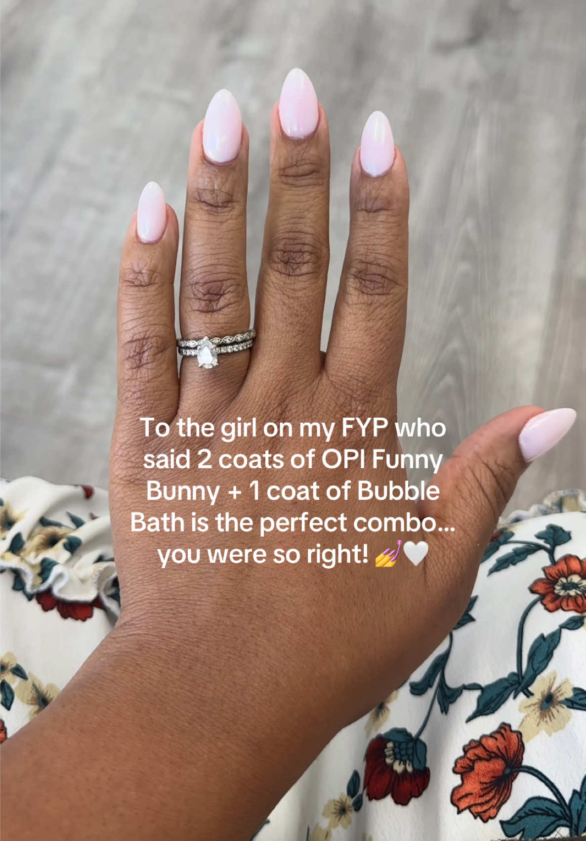 This combo is gorgeous! 💅 #opi #bubblebathnails #funnybunny #nailsoftiktok #gelpolish 