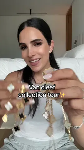 My van cleef collection with a side of gtkm 🤍@Van Cleef & Arpels #jewelry #jewelrytour #vancleef #JewelryCollection #richgirl 