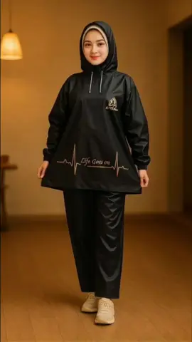 Promo Jas Hujan Dewasa Model Hoodie Raincoats ATHENA Setelan Pria Wanita#CapCut 