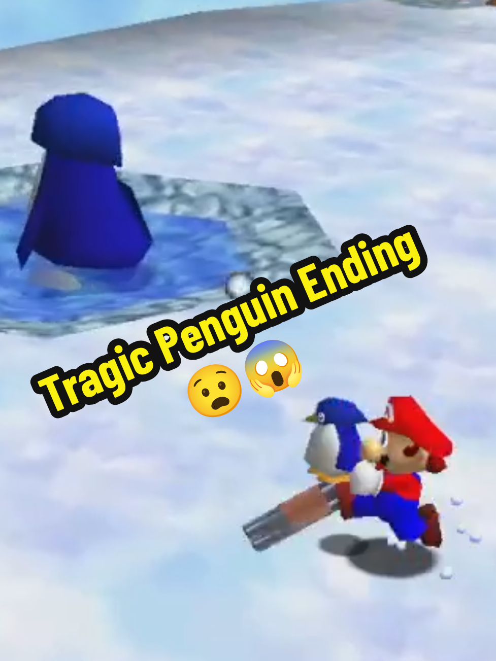 Mario 64 Tragic Penguin Ending #mario #sm64 #mario64 #tiktoklive #livehighlights 