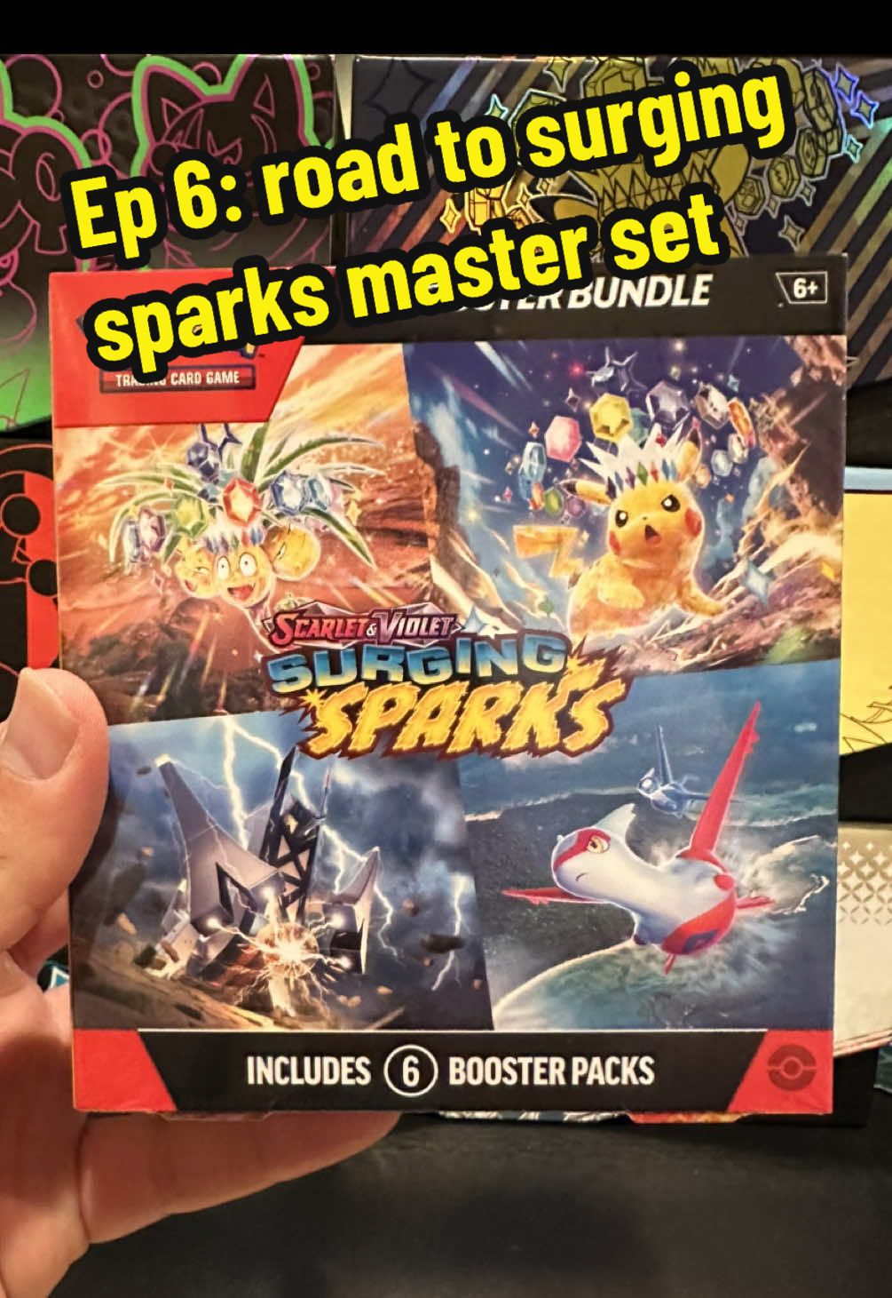 Ep 6: road to the Pokémon Surging Sparks master set! Can we pull any good cards today? #surgingsparks #pokemoncards #pokemontcg #pikachu #tcg 