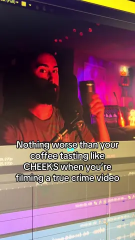 Nothing worse than warm coffee while you’re filming a true crime video