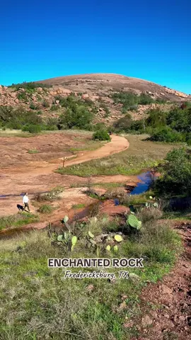 Enchanted Rock State Natural Area is one of my favorite hikes in Texas — you can find it in Fredericksburg, Texas! 🥾 Enchanted Rock is a 425-ft pink granite dome with trails, views, and plenty of Hill Country charm. 🍂 Here’s what you can do at the park: 🥾 Hike 11 miles of trails, including the popular Summit Trail with 360° views 🌌 Stargaze in an official International Dark Sky Park 🏕️ Camp under the stars or go rock climbing for more adventure 🦅 Spot wildlife and even tiny fairy shrimp hiding in seasonal pools 🌵 Explore Native American history and legends tied to the rock 📍 Just 17 miles north of Fredericksburg 🎟️ $8/day (kids under 12 free) ⏰ Reservations recommended — weekends fill up fast! #enchantedrock #fredericksburg #fredericksburgtx #texas #texascheck 