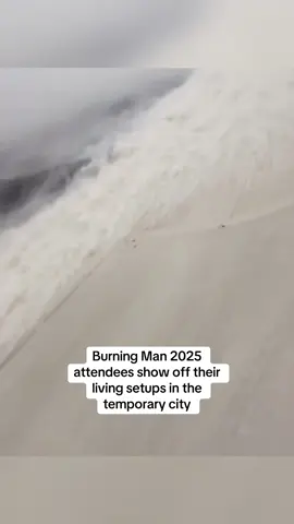 Burning Man 2025 attendees show off their living setups in the temporary city #fyp #burningman #burningman2025 