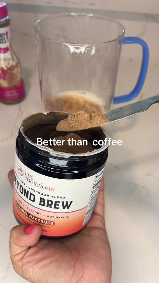 Regular coffee could never 👀 This Beyond Brew + protein is my new mom fuel. Focus, energy, and it actually tastes like a treat with that caramel drizzle. #morningritual #momfuel #beyondbrew #proteincoffee #ttmmbi
