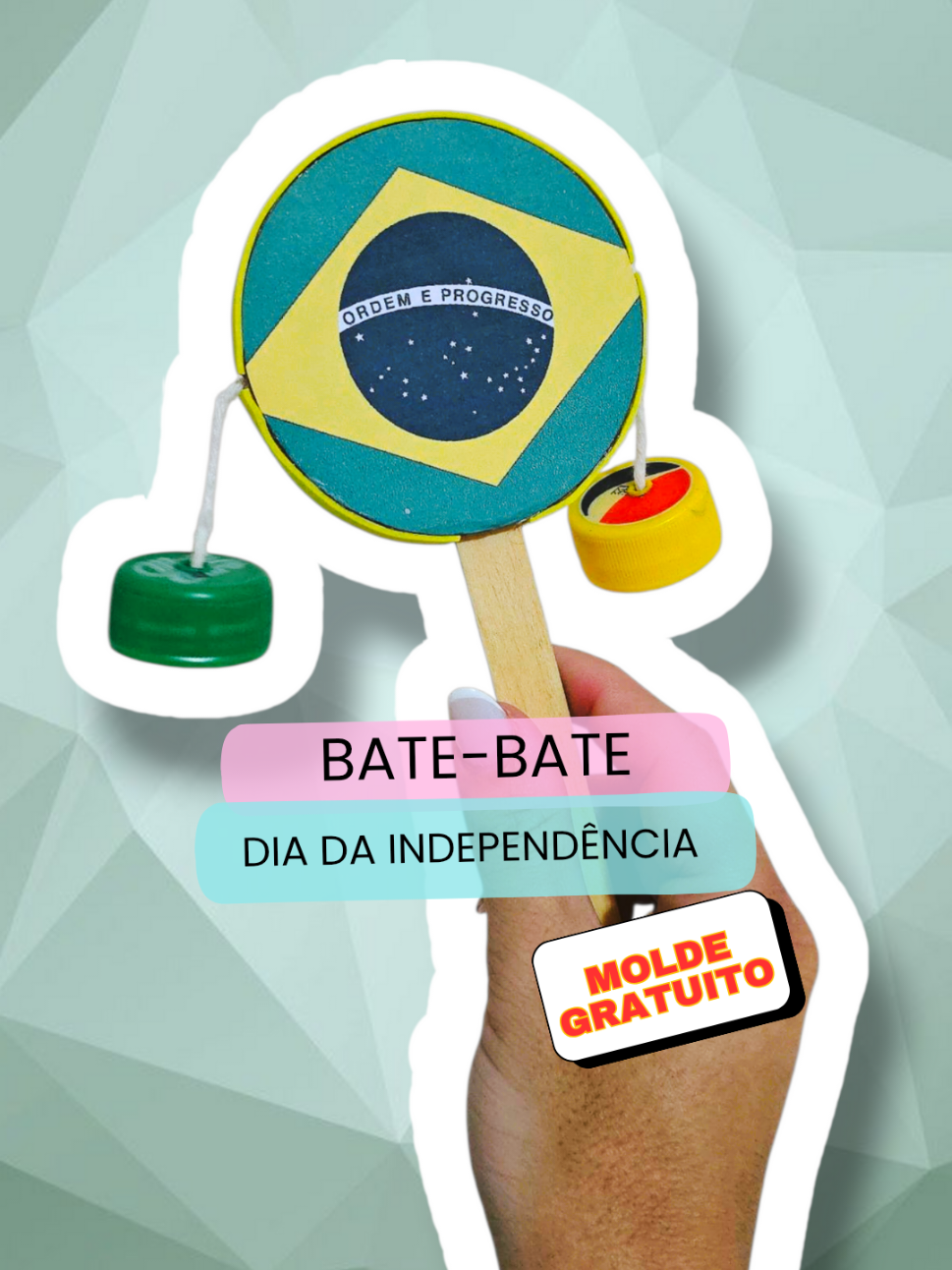 🇧🇷✨ Olha só esse bate-bate musical com reciclagem pro Dia da Independência! 🎶 📥 Molde grátis em PDF (colorido ou pra pintar) LINK NA BIO TIKTOK  💡 Feito com a Mimo Tacky Multiuso! 👉 Gostou da ideia? Então curte, comenta e compartilha pra não esquecer!  #DiaDaIndependência #AtividadeInfantil #EducaçãoInfantil #ReciclagemCriativa #MoldeGratis 