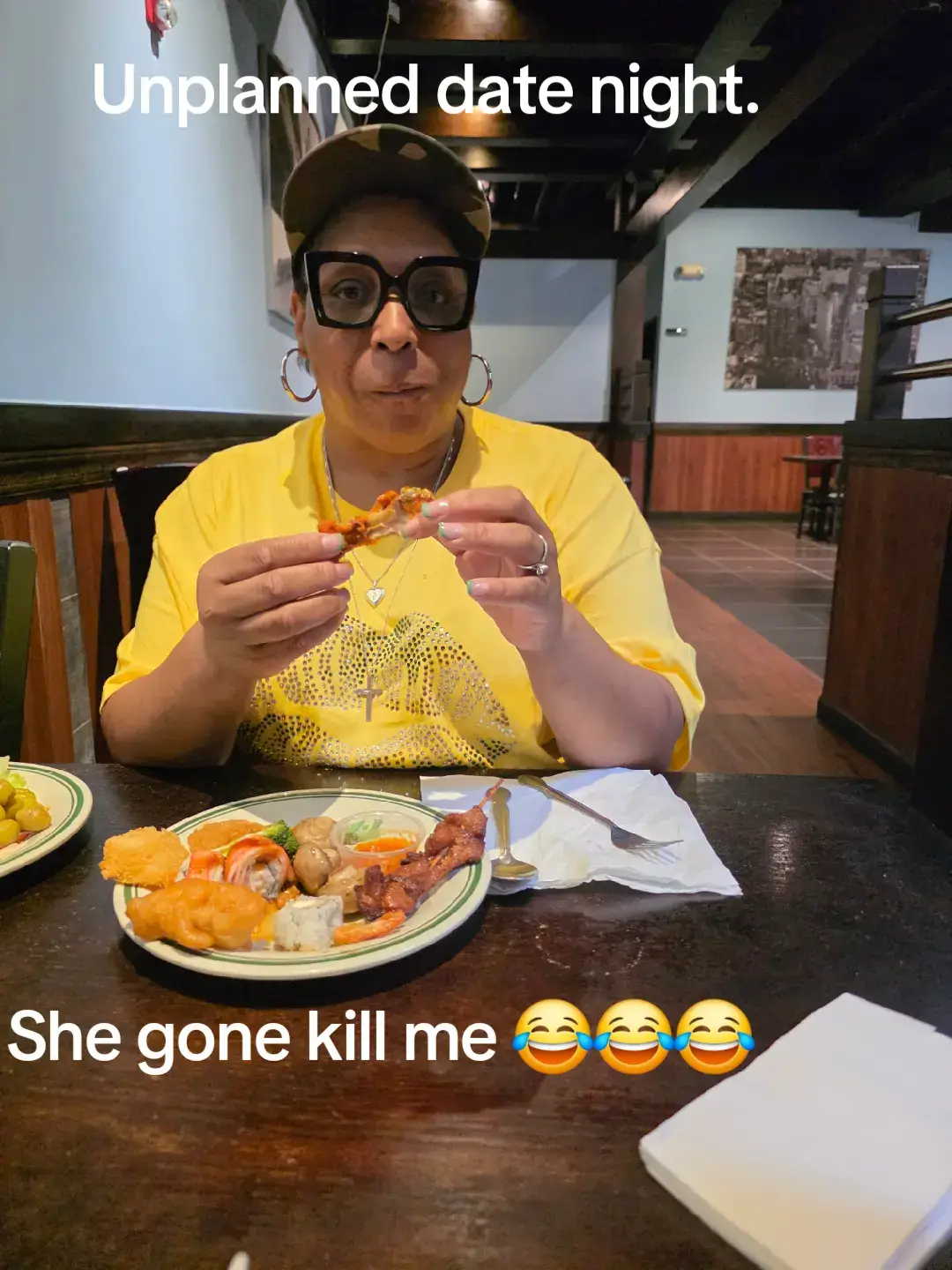 I'm always catching her eating, lol. We had a good time as usual. 