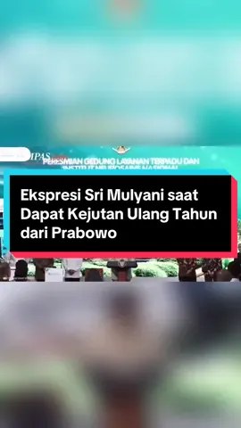 Presiden RI Prabowo Subianto sempat menggoda Menteri Keuangan Sri Mulyani di momen peresmian gedung RSPON, Selasa (26/8/2025).
 
 Sri Mulyani yang sedang berulang tahun tampak tersipu malu saat Prabowo menyebut usianya masih 36 tahun.
 
 Simak selengkapnya dalam video berikut! #kompascom  #pemerintah #prabowosubianto  #srimulyaniulangtahun #fyp 